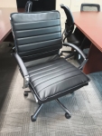 OFFICE STAR BLACK FAUX LEATHER MID BACK CHAIR