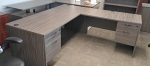OSP 71X78 "LODI" L-SHAPED DESK - SLATE GRAY