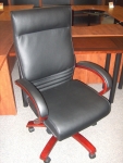 MAYLINE CS EXECUTIVE CHAIR W/WOOD - SIERRA CHERRY