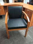 CLOSEOUT LEATHER HON GUEST CHAIR