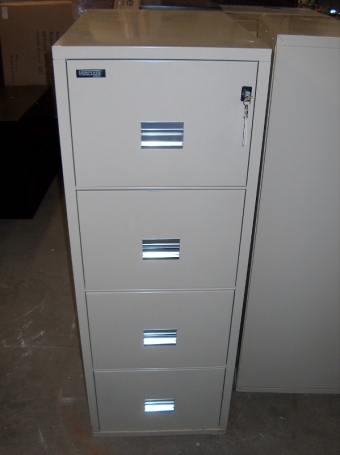 FIREPROOF PRE-OWNED LEGAL SIZE 4-DRAWER FILE