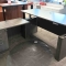LLR 29 1/2X71 ADJUSTABLE HEIGHT WORKSTATION WITH RETURN - WEATHERED CHARCOAL  (Image 1)