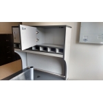 DOUBLE OVERHEAD STORAGE WITH PIGEON HOLE STORAGE